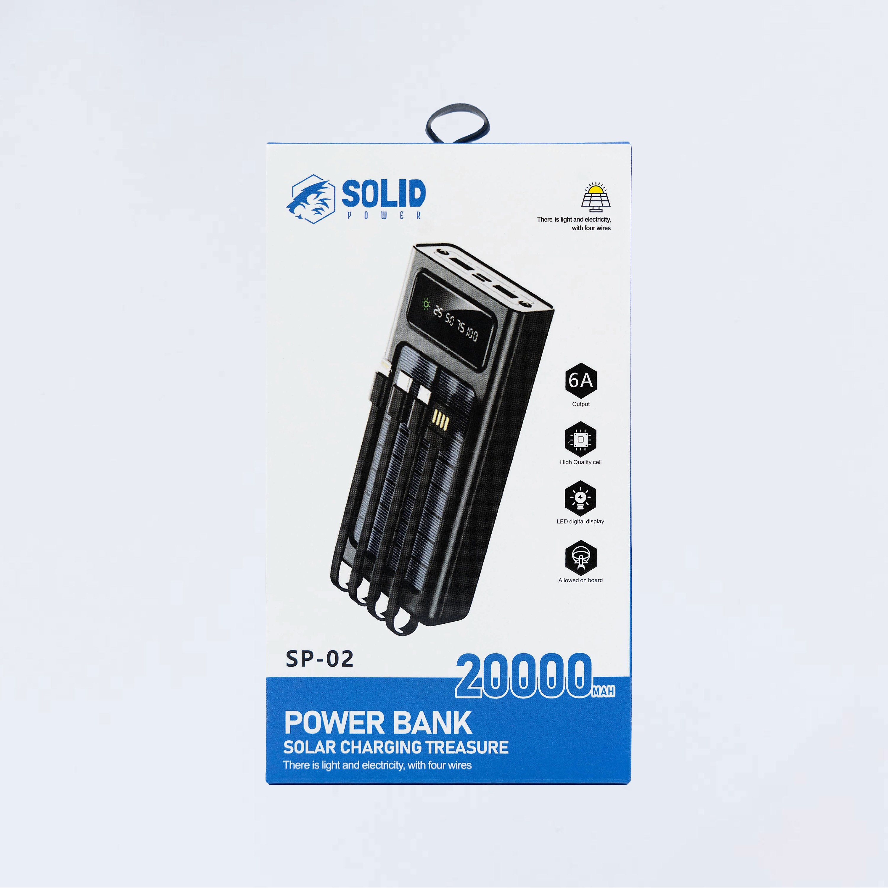 SOLID POWER 20,000mAh Solar Panel Powerbank (SP-02)
