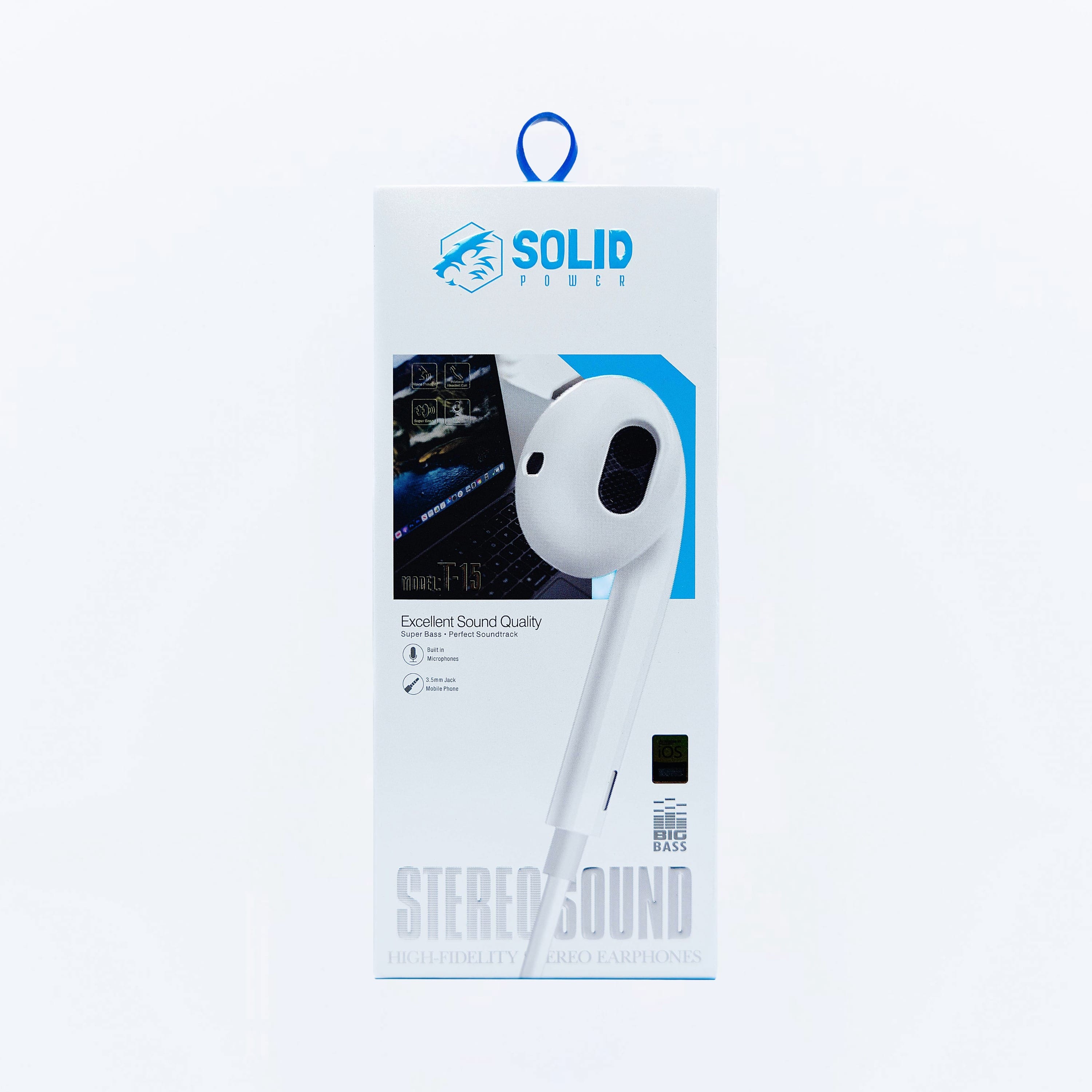 SOLID POWER Stereo Earphone (T-15)