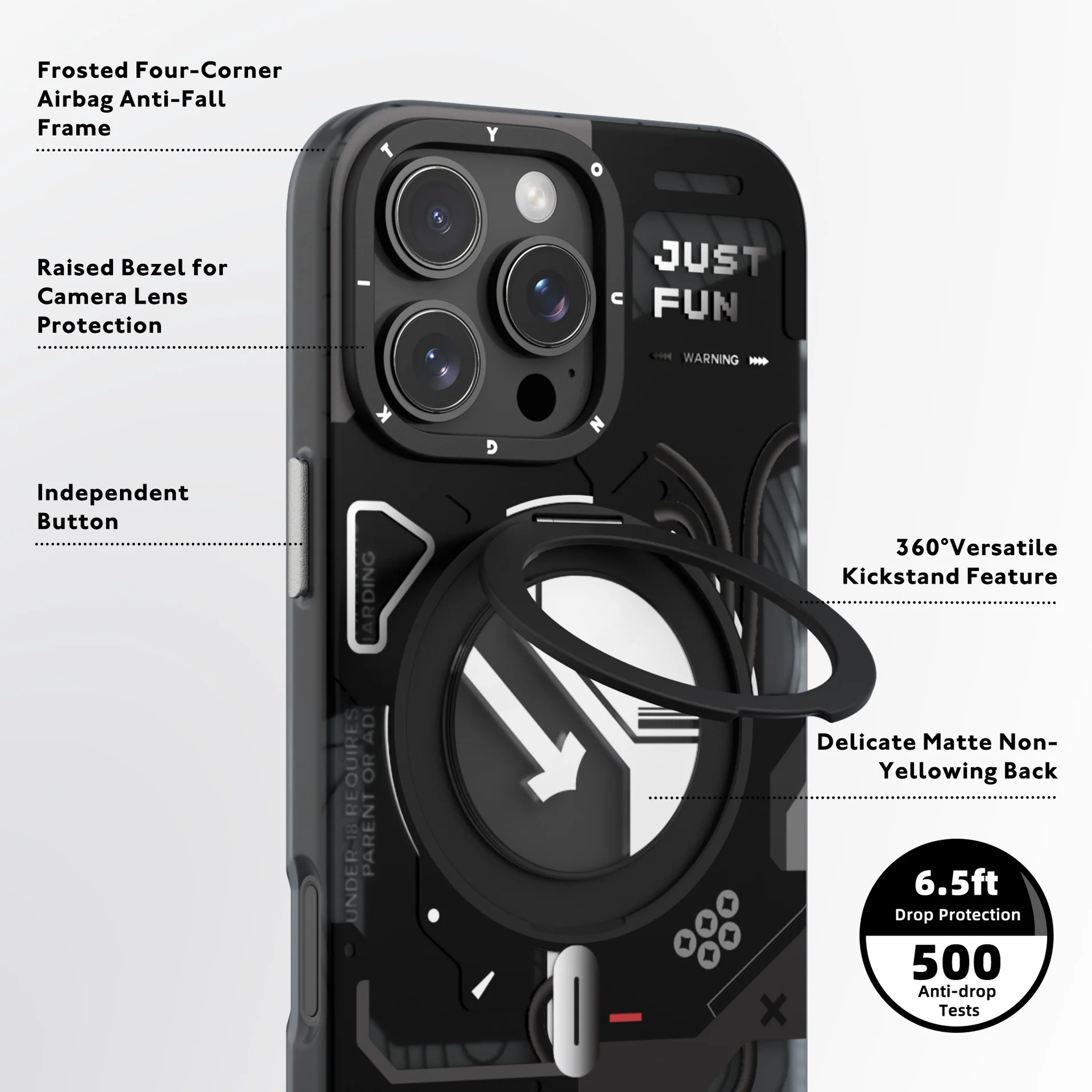 Cyberpunk 360° Spin Magnetic Stand Case for  iPhone 14/15/16/17 Series & Samsung Galaxy S25 Series
