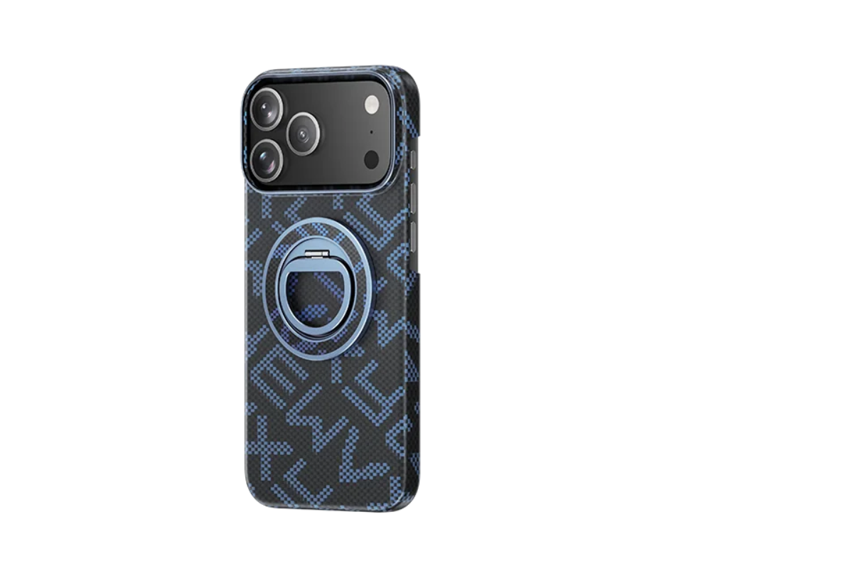 iphone 17 pro max case Nano PC material woven texture anti fall bracket protective shell For IPhone 17 pro Case