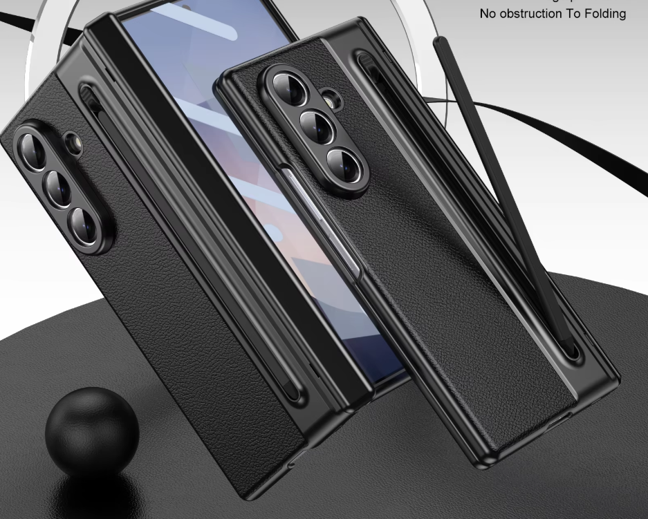 Samsung Galaxy Z Fold 8 360° Folding Flap Leather Pen Groove Tempered Glass Film Drop Resistant Phone Case
