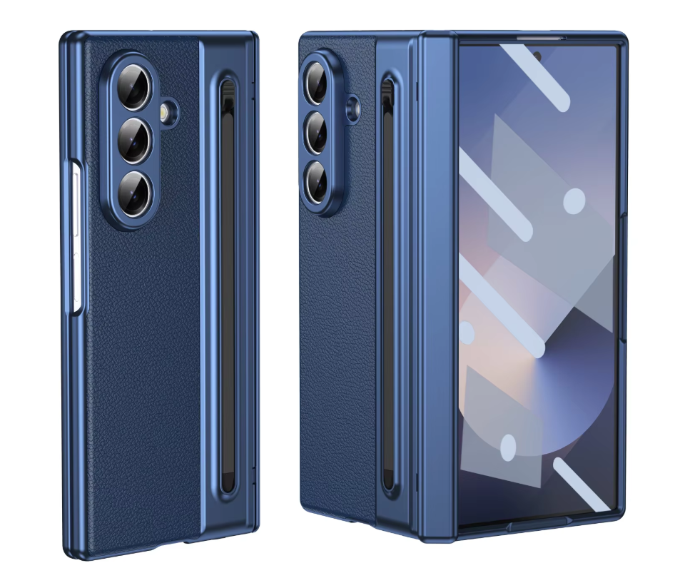 Samsung Galaxy Z Fold 8 360° Folding Flap Leather Pen Groove Tempered Glass Film Drop Resistant Phone Case