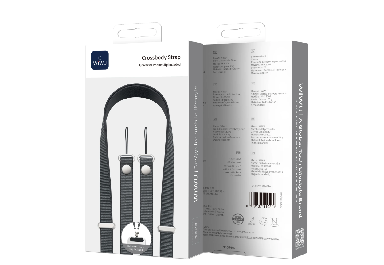 WiWU Crossbody Strap Wi-CS201 — Secure and Versatile Phone Carrying